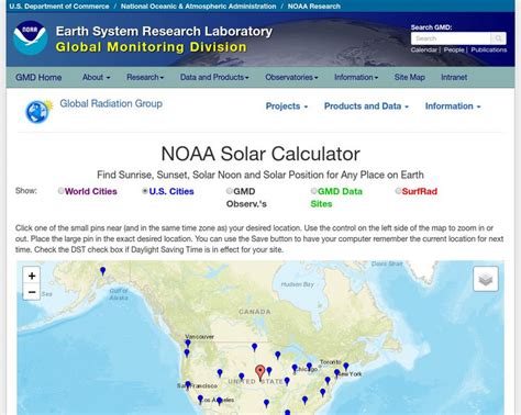 太陽位置查詢|網路版查詢太陽位置：NOAA Solar Calculator